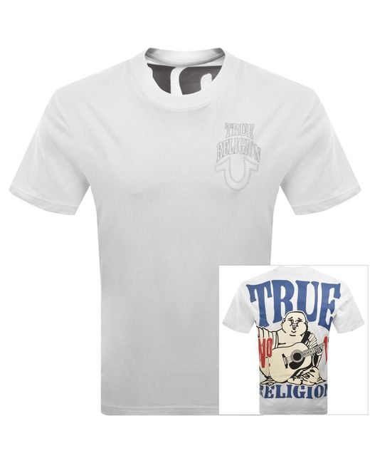 True Religion White No 1 Buddha T Shirt Optic for men