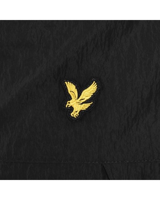 Lyle & Scott Black Packaway Hooded Jacket for men