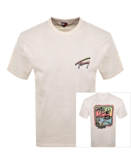 Tommy Hilfiger White Novelty T Shirt Ancient for men