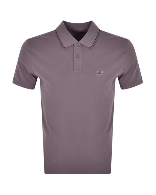 C P Company Purple Cp Company Piquet Polo T Shirt for men