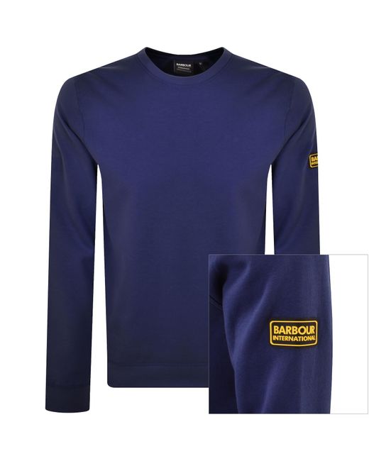 Barbour Blue Crew Neck Sweatshirt for men