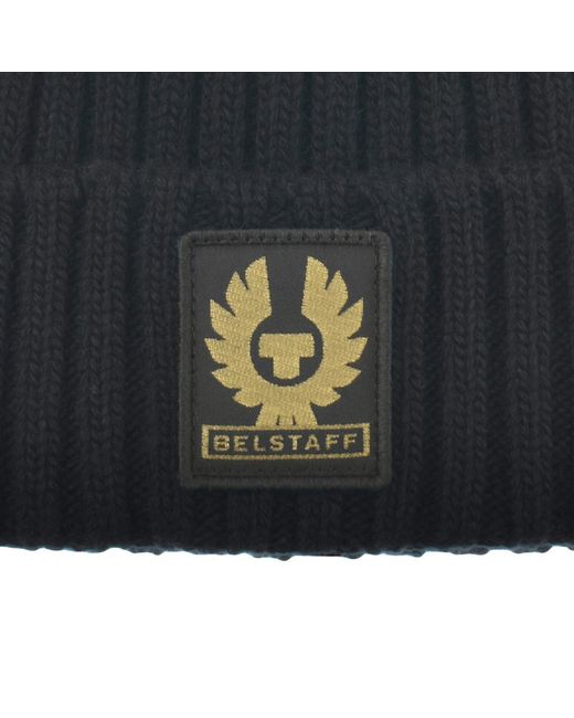 Belstaff Blue Lambswool Watch Beanie for men