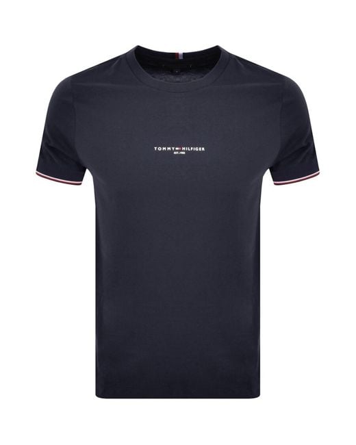 Tommy Hilfiger Blue Tipped T Shirt for men