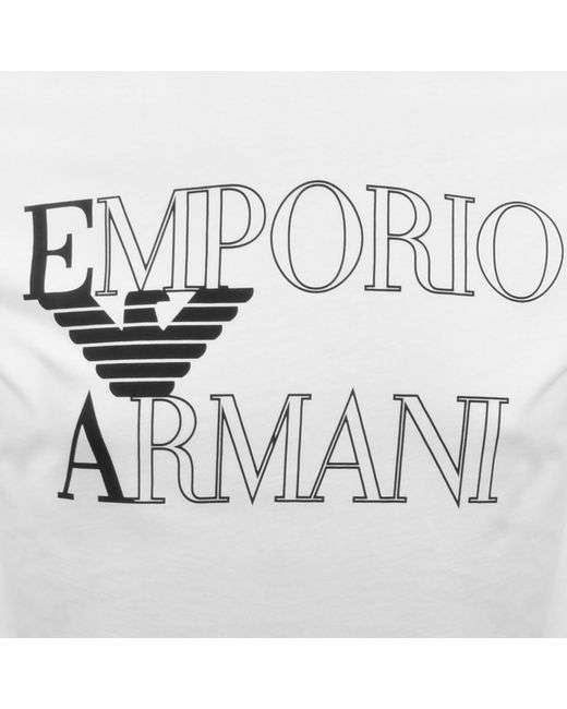 Armani Gray Emporio Logo T Shirt for men