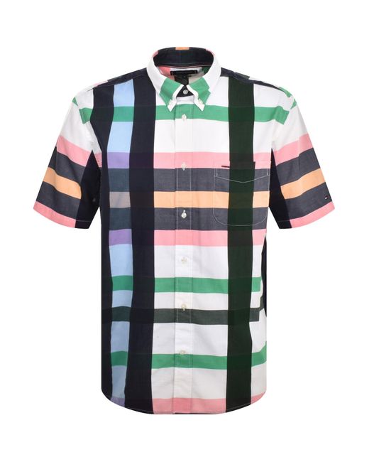 Tommy Hilfiger Green Pop Check Shirt for men