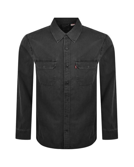 Levi's Black Jackson Worker Long Sleeve Shirt for men