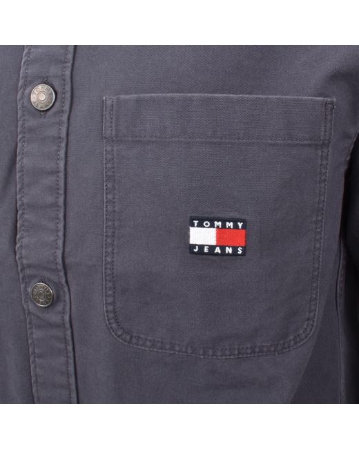 Tommy Hilfiger Blue Canvas Cord Overshirt for men