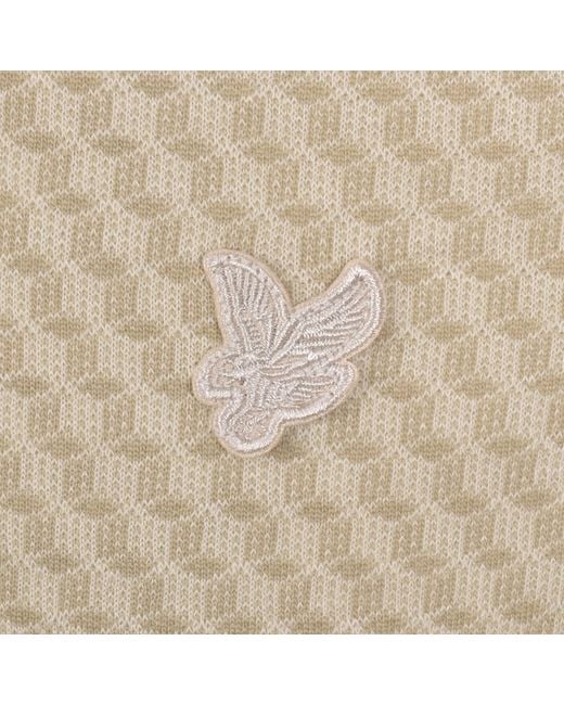Lyle & Scott Natural Jacquard T Shirt for men