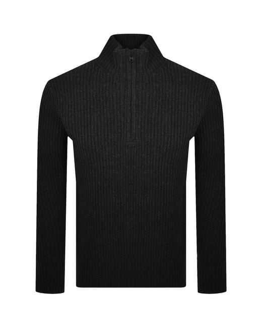 G-Star Black G-Star Half Zip Knit Jumper for men