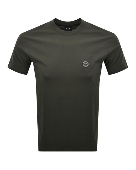 ARMANI EXCHANGE Green Regular Fit T Shirt Falcon for men