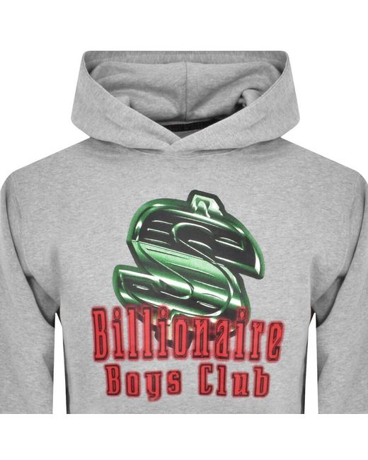 BBCICECREAM Gray Billionaire Boys Dollar Sign Logo Hoodie for men