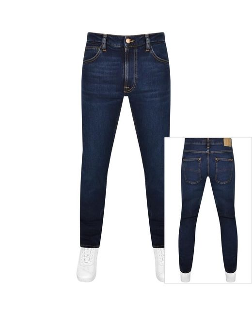 Nudie Jeans Blue Jeans Lean Dean Mid Wash Jeans for men