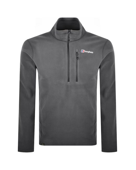 Berghaus Gray Prism Micro Half Zip Sweatshirt for men