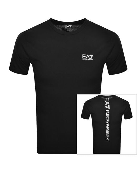 EA7 Black Emporio Armani Logo T Shirt for men