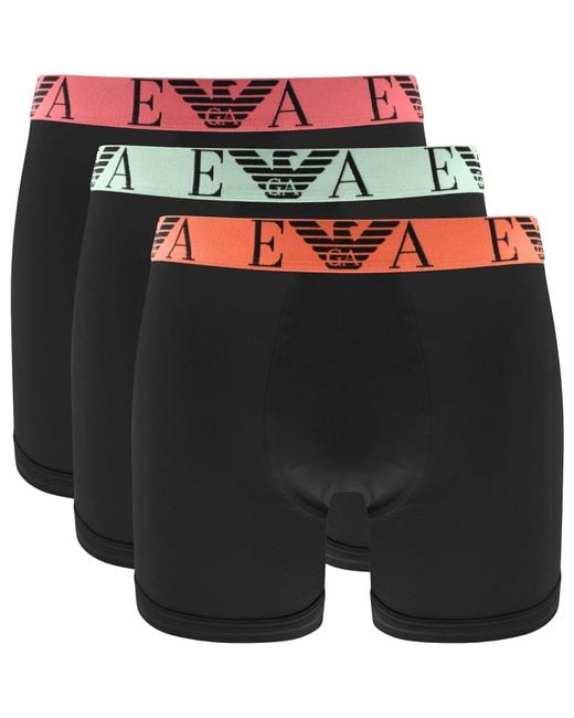 Armani Black Emporio 3 Pack Boxer Briefs for men