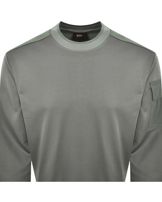 Boss Gray Boss We Functional Sweatshirt for men