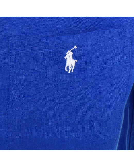 Ralph Lauren Blue Short Sleeve Shirt for men