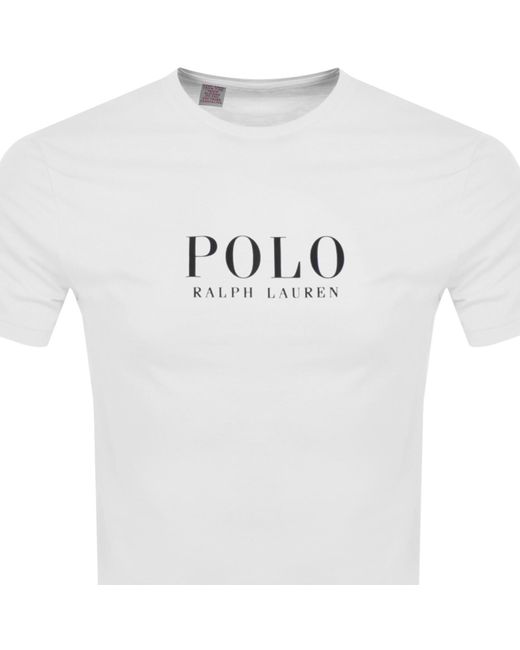 Ralph Lauren White Logo Crew Neck T Shirt for men