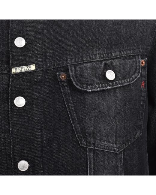 Replay Black Denim Jacket for men