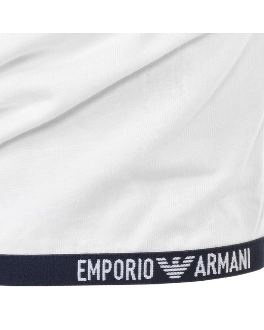 Armani White Emporio Lounge T Shirt for men