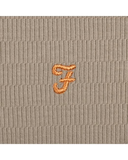 Farah Natural Farah Clement Textured Polo Stone for men