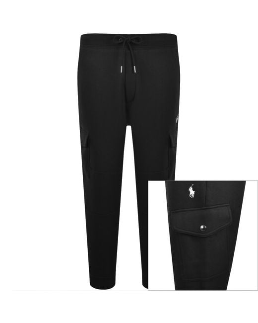 Ralph Lauren Black Cargo Joggers for men