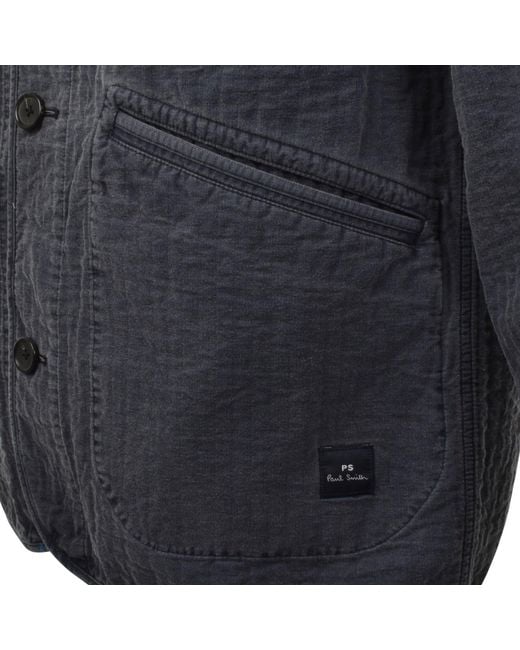 Paul Smith Blue Removable Collar Jacket for men