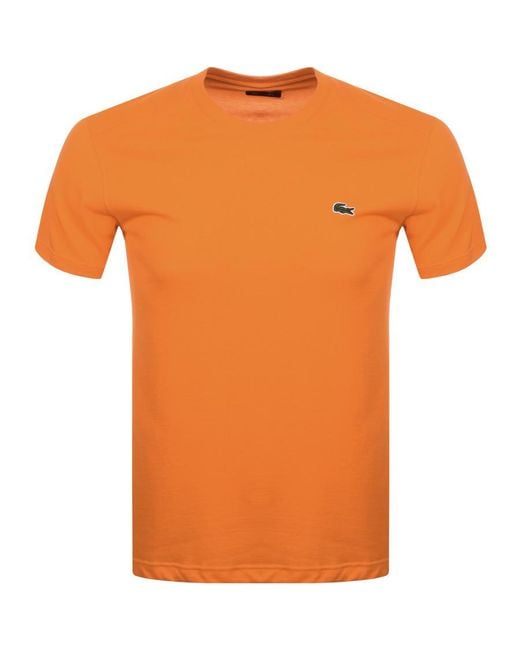 Lacoste Sport Ultra Dry T Shirt Orange for men