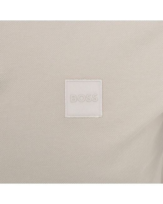 Boss Gray Boss Long Sleeve Passerby Polo T Shirt for men
