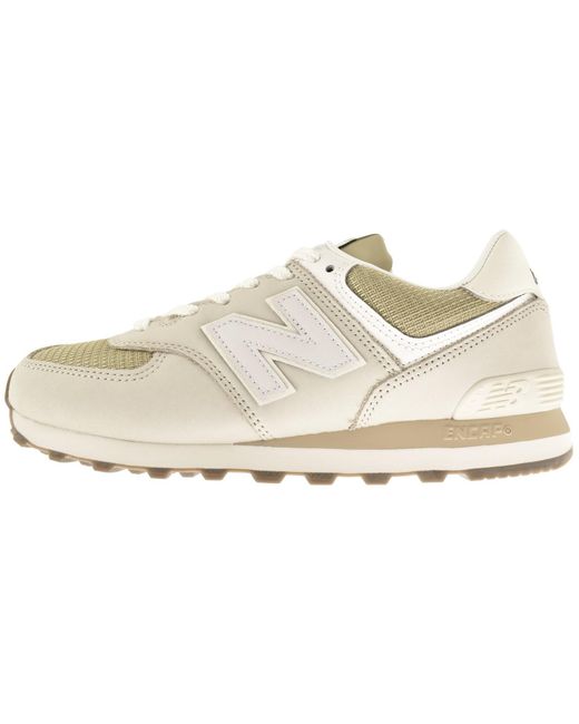 New Balance White 574 Trainers for men