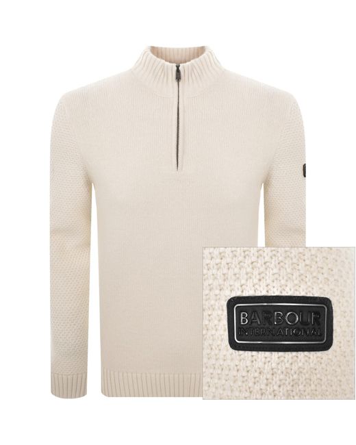 Barbour White Enfield Jumper for men