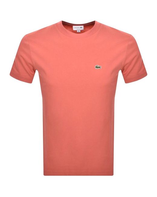 Lacoste Pink Crew Neck T Shirt for men