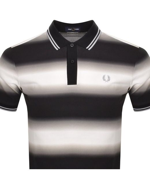 Fred Perry Black Stripe Graphic Polo T Shirt for men