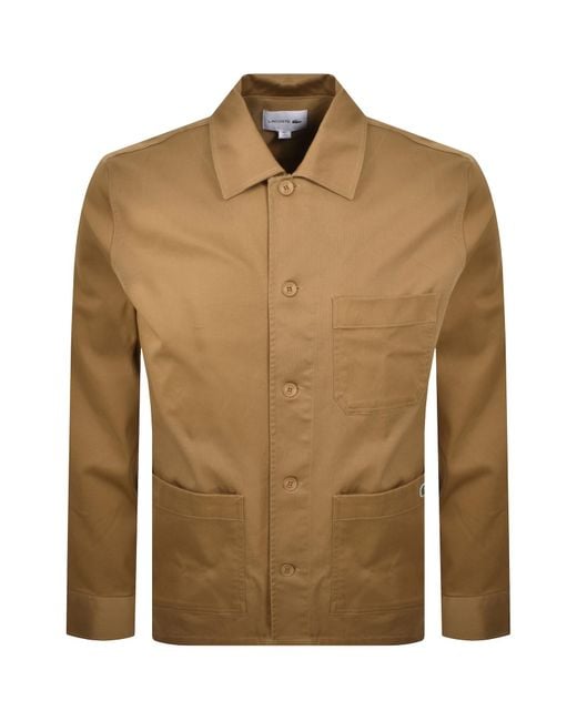 Lacoste Brown Woven Overshirt for men