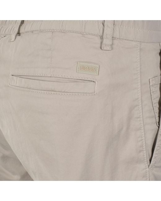 Boss Gray Boss Chino Slim Shorts for men