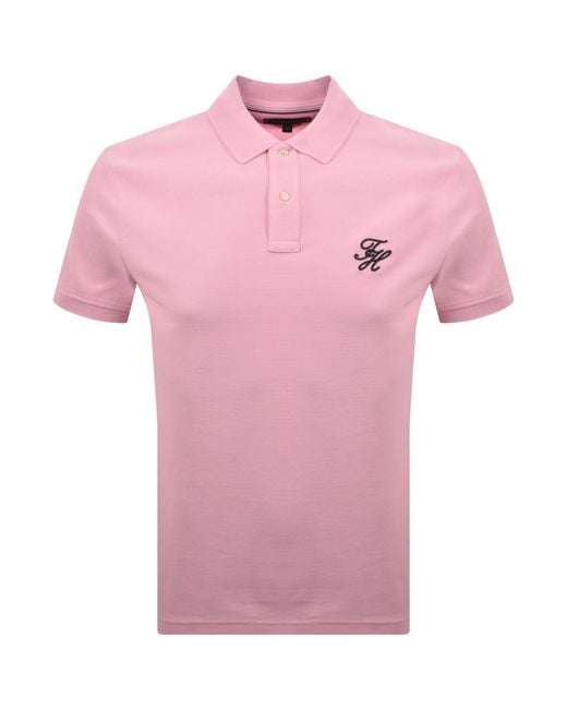 Tommy Hilfiger Pink Script Polo Classic for men
