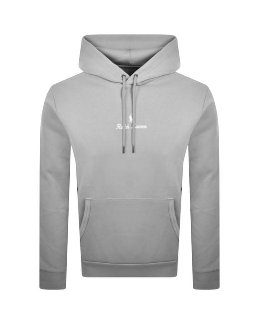 Ralph Lauren Gray Logo Hoodie Soft for men