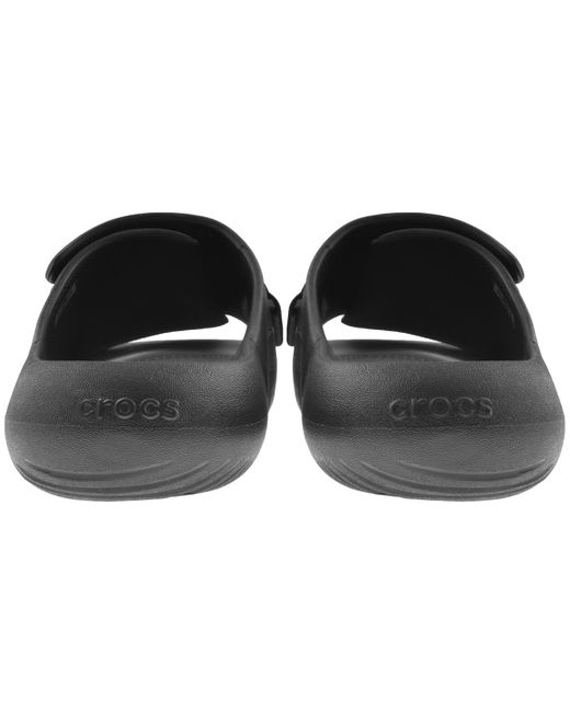 CROCSTM Black Mellow Luxe Recovery Sliders for men