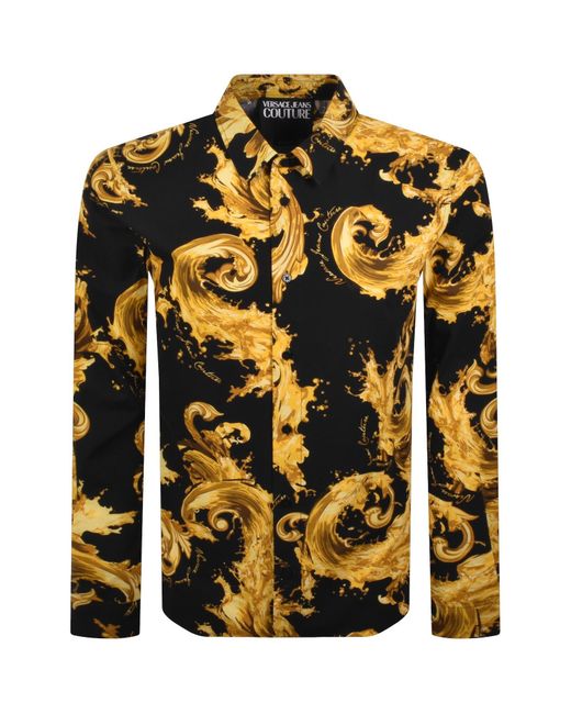 Versace Jeans Yellow Couture Long Sleeve Shirt for men