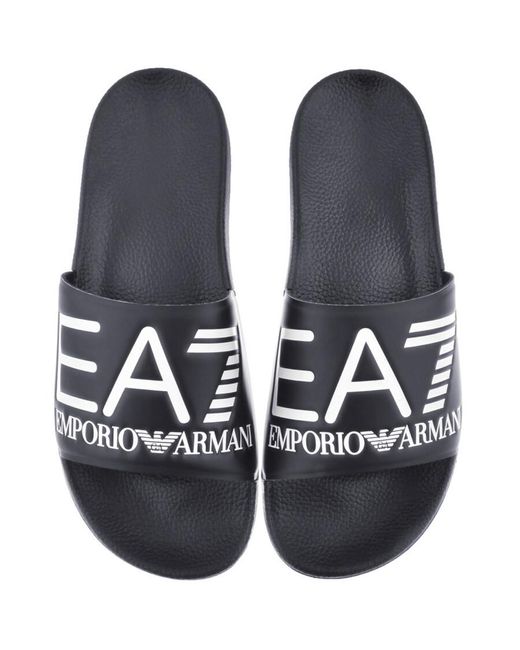 EA7 Blue Emporio Armani Visibility Sliders for men