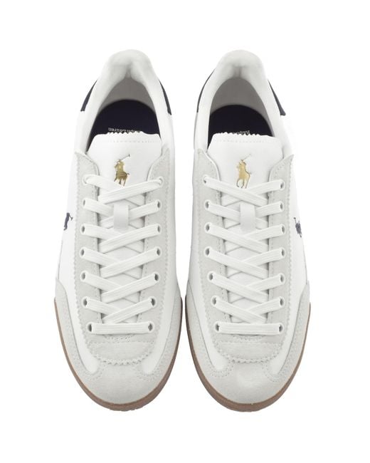 Ralph Lauren White Heritage Trac Trainers for men