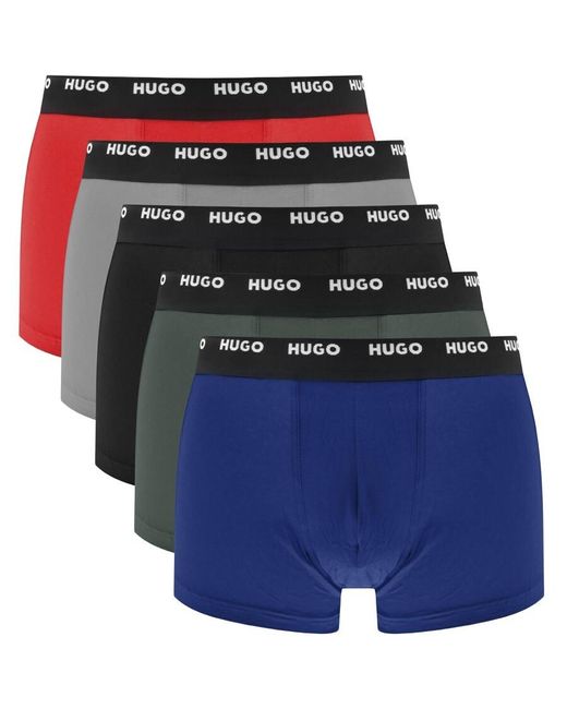 HUGO Blue Five Pack Trunks for men
