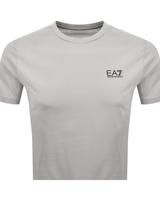 EA7 Gray Emporio Armani Logo T Shirt for men