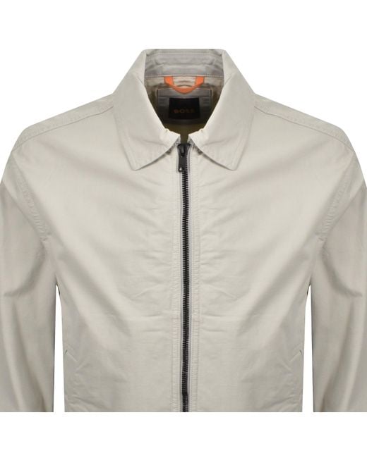 Boss Gray Boss Ocrush Twill Jacket Light for men