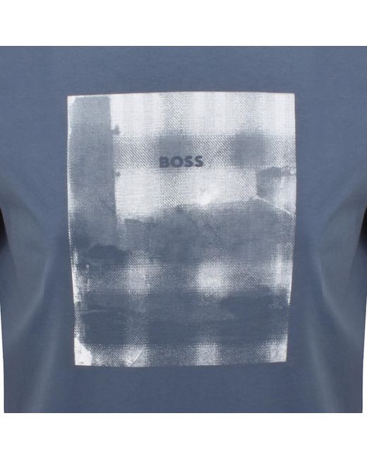 Boss Blue Boss Brokenice T Shirt for men
