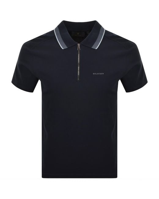 Belstaff Blue Alloy Tipped Polo T Shirt Dark Ink for men