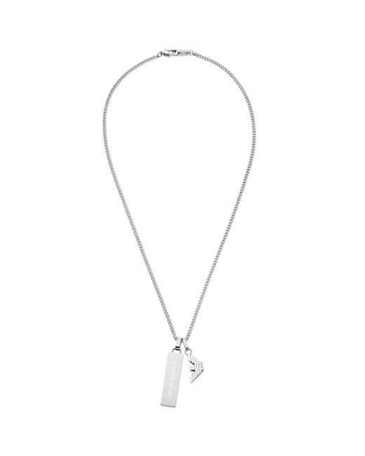 Armani Metallic Emporio Dog Tag Necklace for men