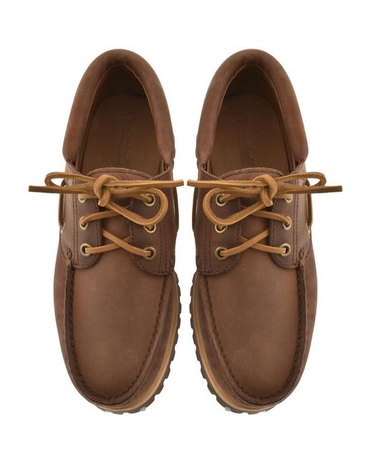 Timberland Brown Authentic Boat Shoes for men