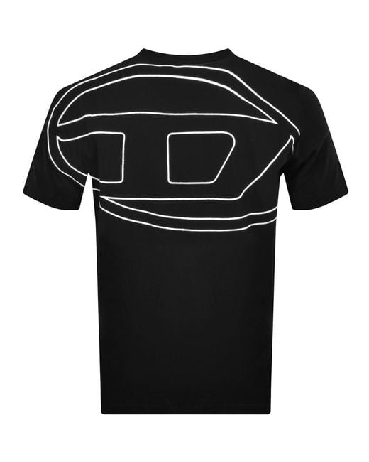 DIESEL Black T boggy Megoval T Shirt for men