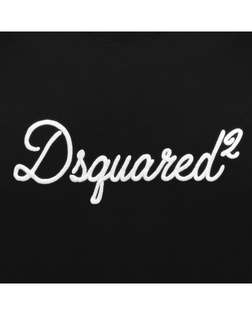 DSquared² Black Signature Loose Fit T Shirt for men